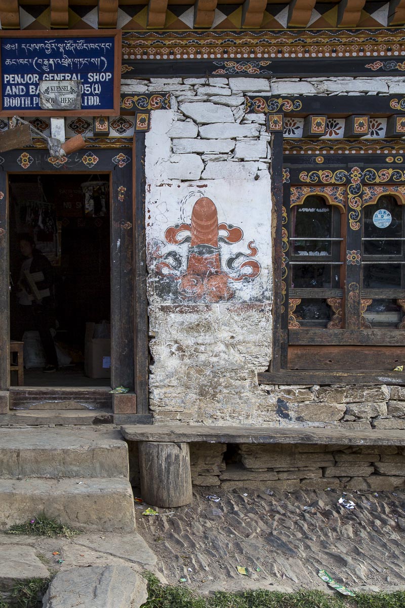Bhutan - Phallus Wall Painting - November 11, 2014