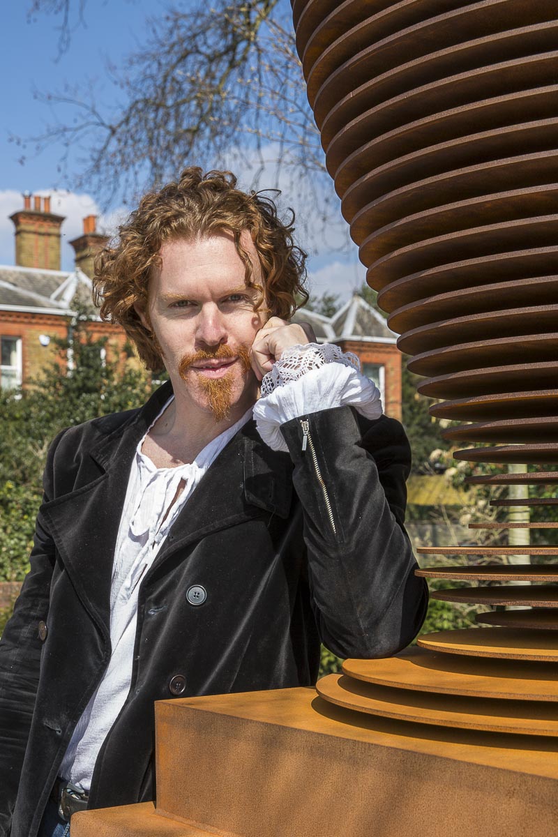 Giles Abbott at Pope’s Grotto - Champion's Wharf, Giles Abbott With Pope's Urn - March 22, 2016