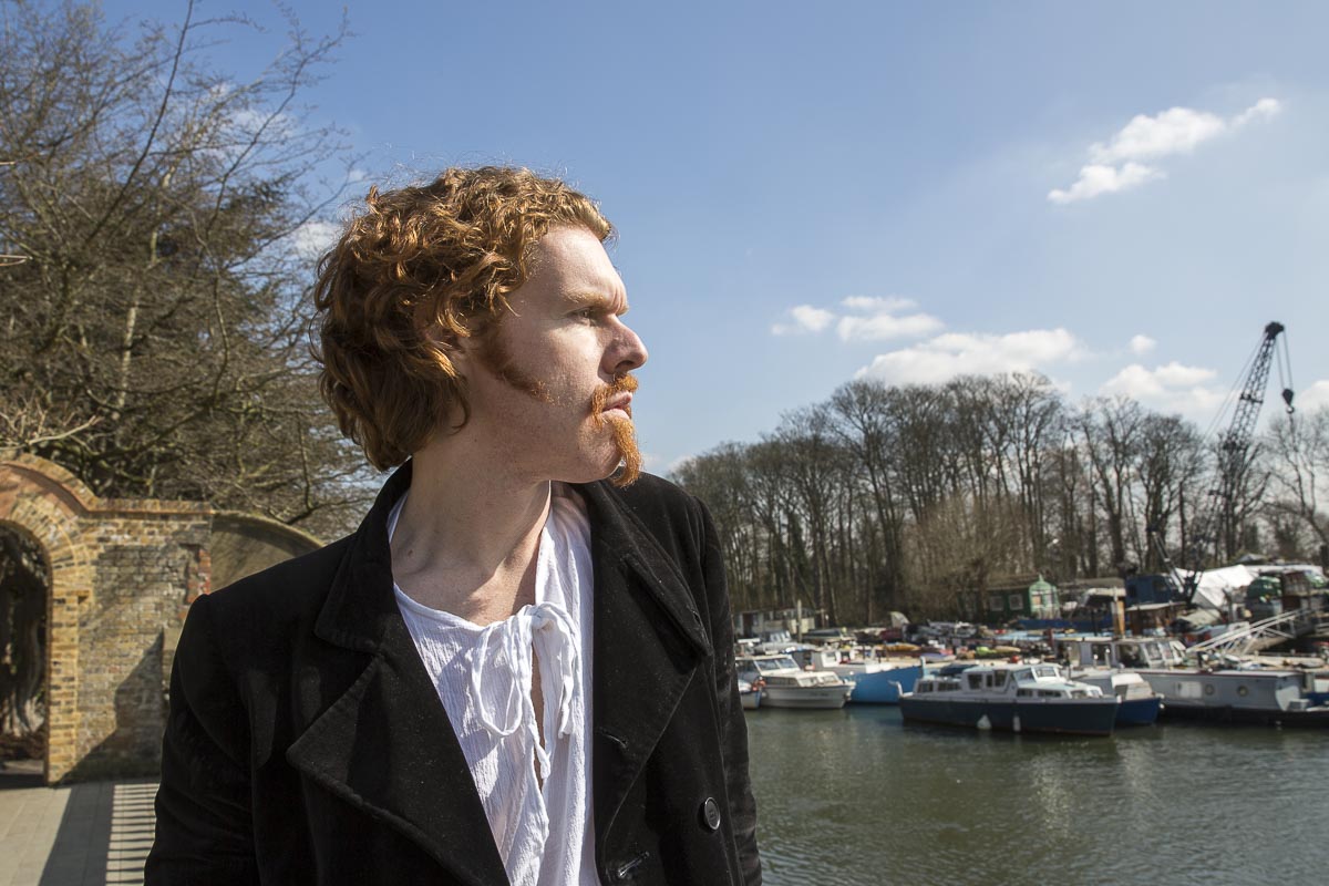 Giles Abbott at Pope’s Grotto - Champion's Wharf, Giles Abbott And Thames - March 22, 2016