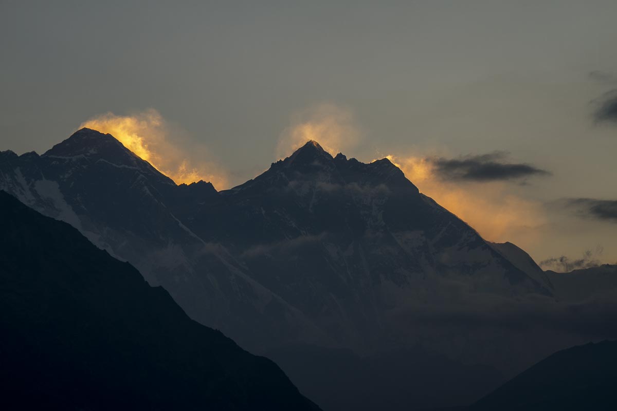 Nepal Everest - Syanboche, Sunset Over Everest - April 21, 2011