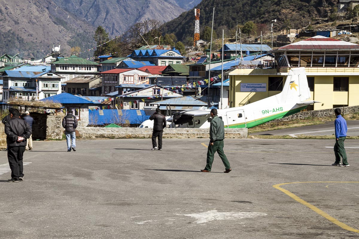 Nepal Everest - Lukla Airport, Plane Departing - April 15, 2011