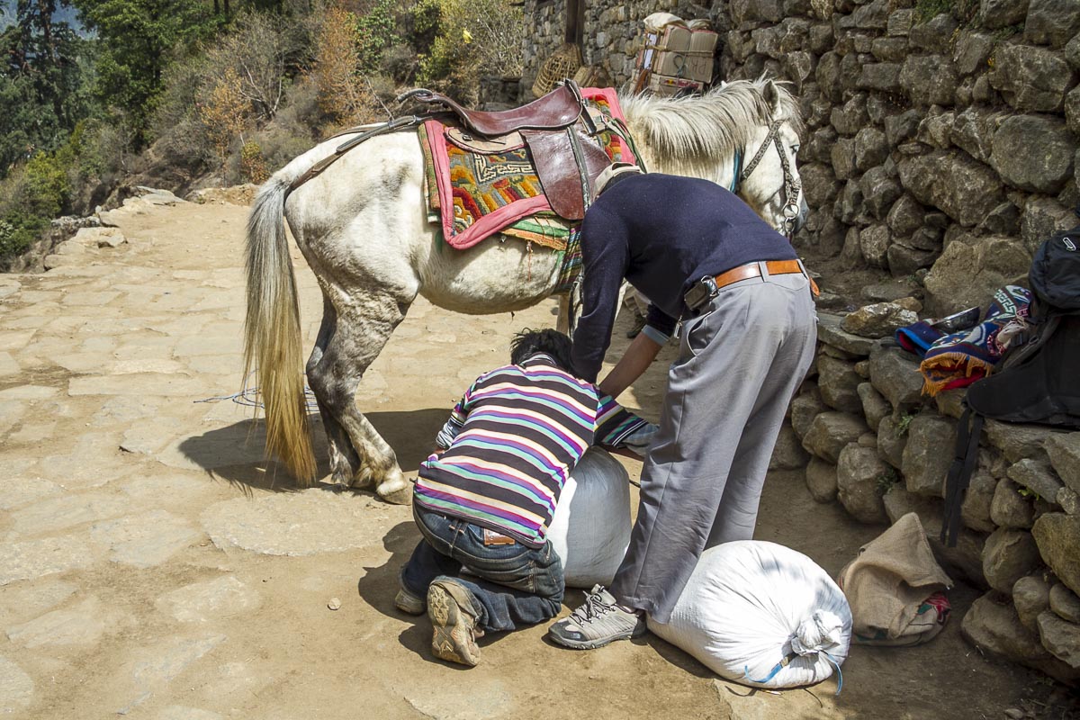 Nepal Everest - Lukla To Phakding, Preparing For Trek - April 15, 2011