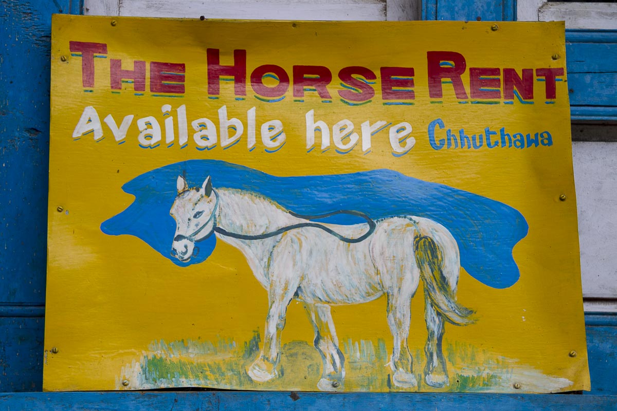 Nepal Everest - Lukla To Phakding, Horses For Rent - April 15, 2011