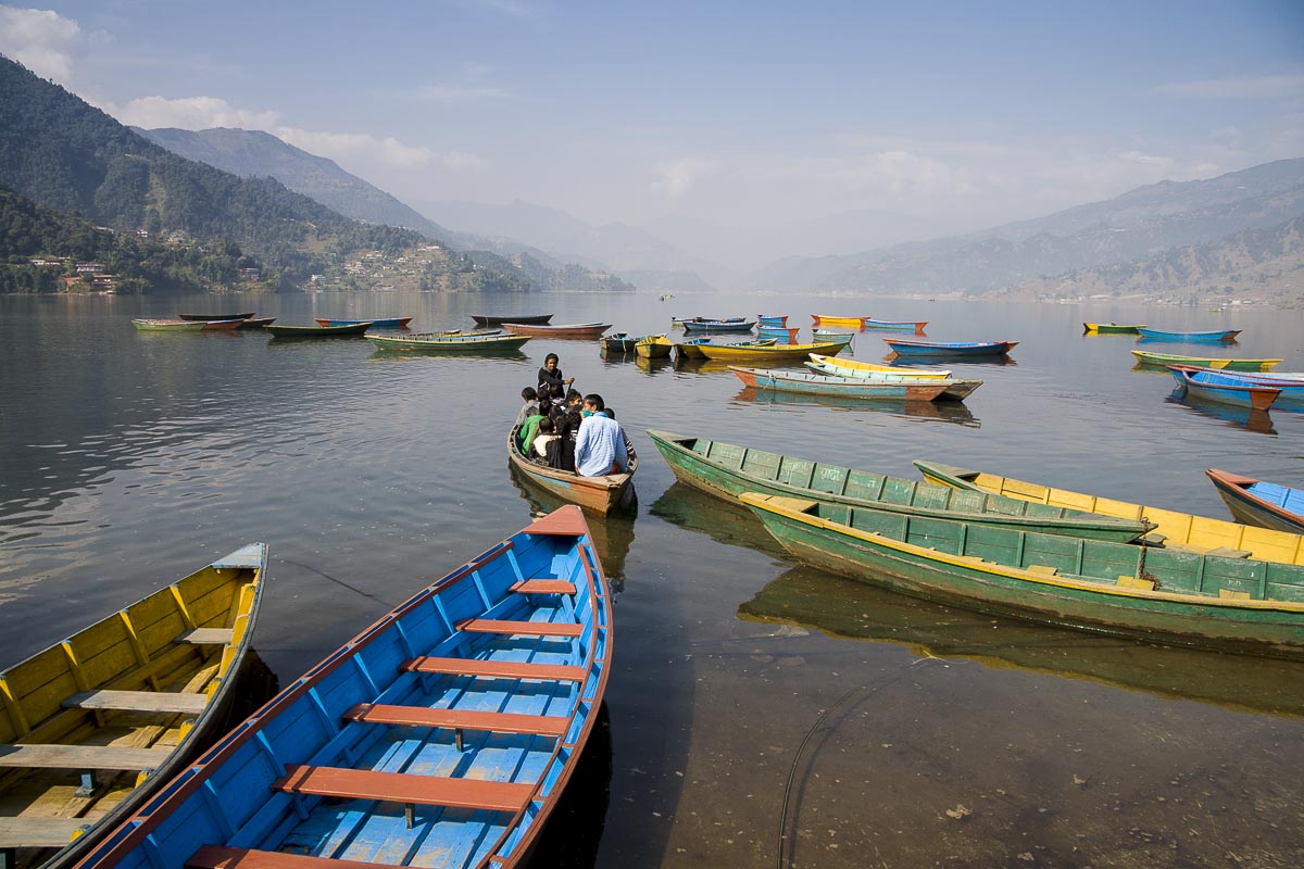 Nepal Annapurna - Pokhara, Phewa Tal And Pleasure Boats - December 1, 2009