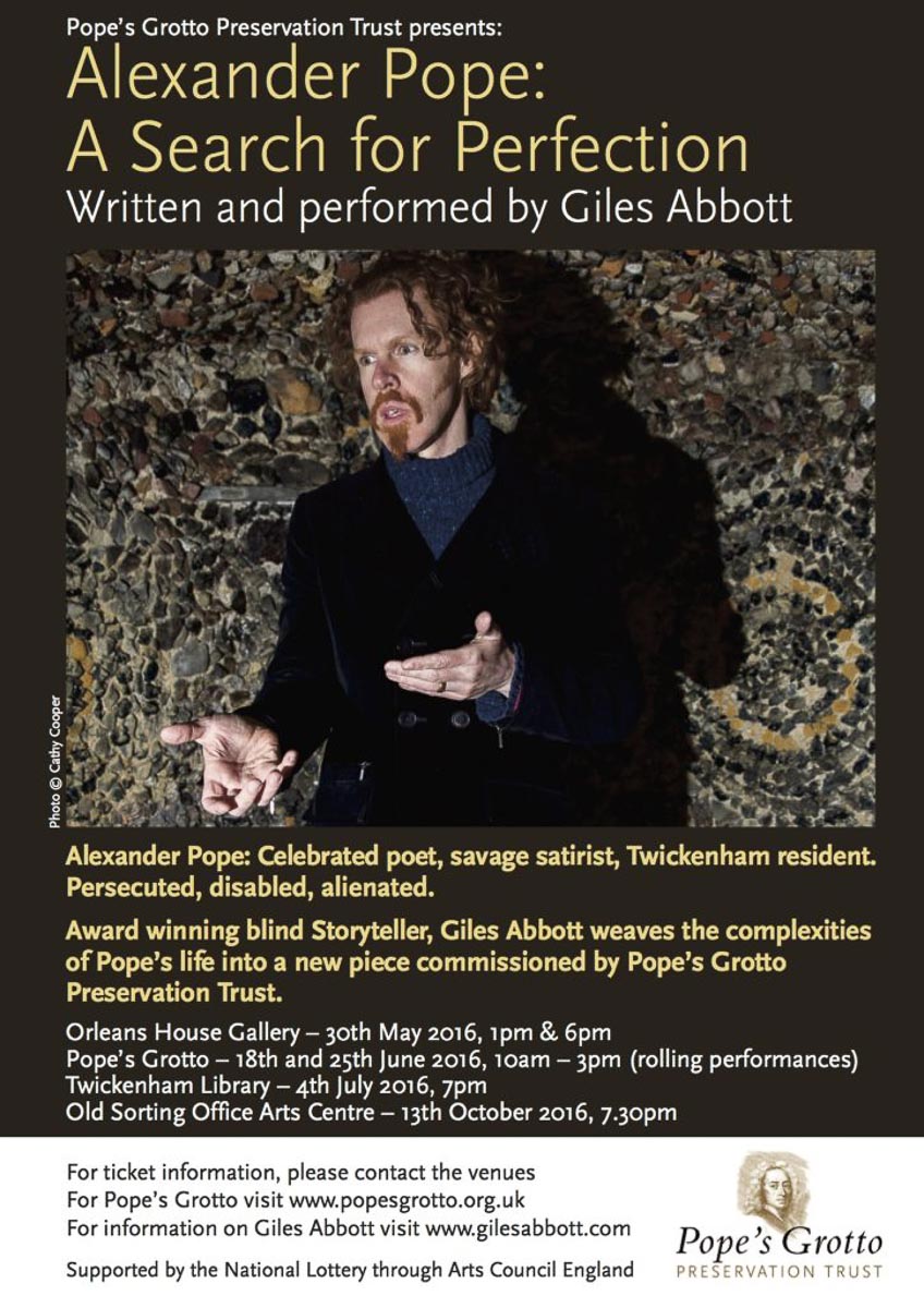 Giles Abbott at Pope’s Grotto - Alexander Pope, Leaflet