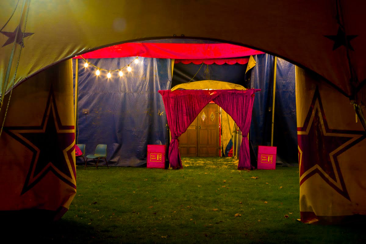 Zippos Circus - Circus Tent At Night, Richmond Old Deer Park - November 9, 2012
