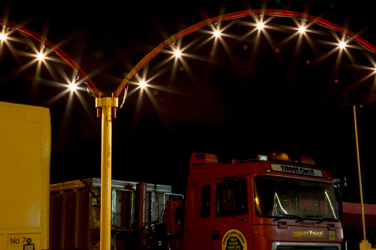 Zippos Circus - Circus Tent At Night, Richmond Old Deer Park - November 9, 2012