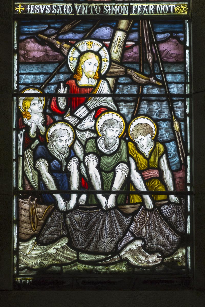 Lundy - Church, Detail From Stained Glass Window - September 14, 2016